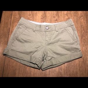 Olive green shorts